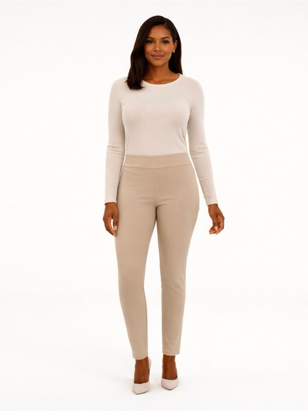 Chico’s NWT 1.5 (US 10) Ultimate Fit Ankle Pants Getaway Legging Khaki Tan